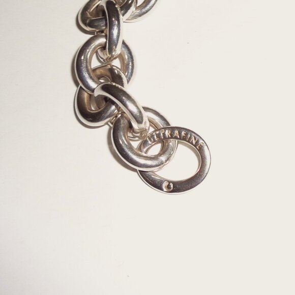Milor Ultrafine 950 (purer than 925 Sterling Silver) Rolo ChainLink 8" Bracelet - Picture 4 of 7
